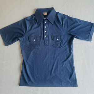 VTG Sears Kings Road Polo Shirt Dagger Collar Men's Size L